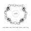 Streetwear Solid Color Stainless Steel Skull Punk Bracelet