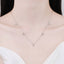 Sterling Silver Moissanite Starry Sky Necklace with PT950 Gold Plating