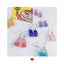 Colorful Bear Multicolor Earrings for Girls - Gradient Macaron Style