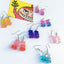 Colorful Bear Multicolor Earrings for Girls - Gradient Macaron Style