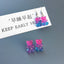 Colorful Bear Multicolor Earrings for Girls - Gradient Macaron Style
