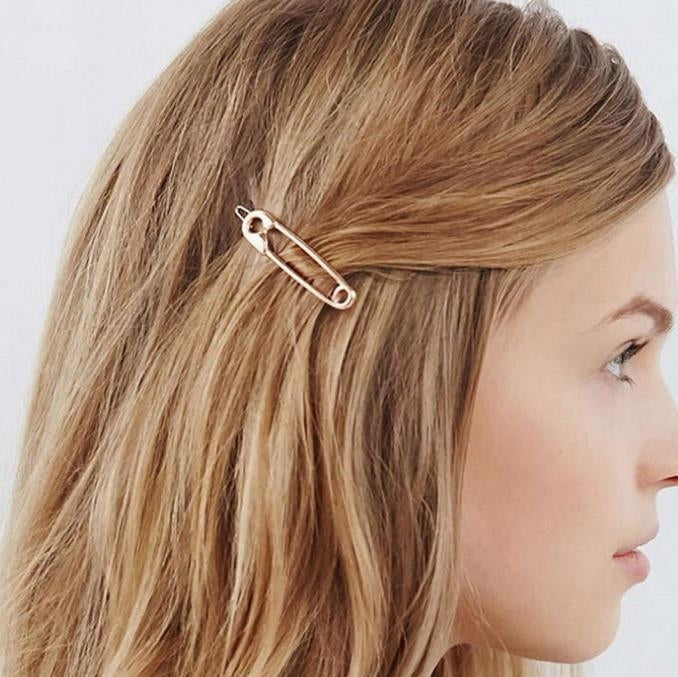 Simple Pin Shape Hairpin Side Clip for Women - Minimalist Hair Accessories