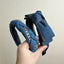 Summer Cowboy Style Korean Fabric Bow Knotted Wide Headband Hair Accessories