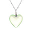 Sweet Artistic Heart-Shaped Stainless Steel Pendant Necklace with Colorful Glass Accents