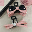 Sweet Rhinestone Bow Hair Claw Clip - Pink & Black Hair Accessory