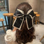 Sweet Black Bow Knot Ribbon Hair Tie for Low Ponytail