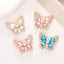 Sweet Butterfly Zircon Pearl Gemstone Shoe Charms & Phone Case Accessories