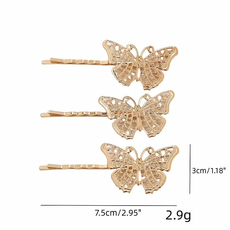 Sweet Butterfly Metal Hair Clip - Minimalist Fashion Hair Accessory