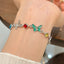 Colorful Butterfly Zircon Alloy Bracelet - Women's Light Luxury Fashion Trend