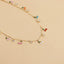 Sweet Cherry Zircon Pendant Necklace with Colorful Enamel Choker