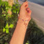 Sweet Pink Butterfly Zircon Color Block Alloy Bracelet - 2024 Light Luxury Women's Jewelry