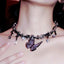 Sweet Butterfly Crystal PU Leather Women's Choker Necklace