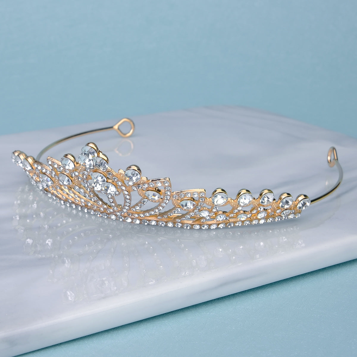 Sweet Alloy Rhinestone Crown for Weddings and Special Occasions