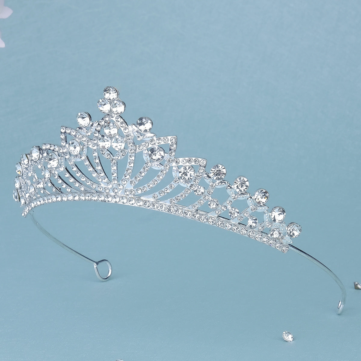 Sweet Alloy Rhinestone Crown for Weddings and Special Occasions