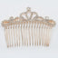 Sweet Crown Rhinestone Alloy Hair Comb with Sunflower Design