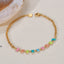 Colorful Enamel Flower Stainless Steel Bracelet for Women