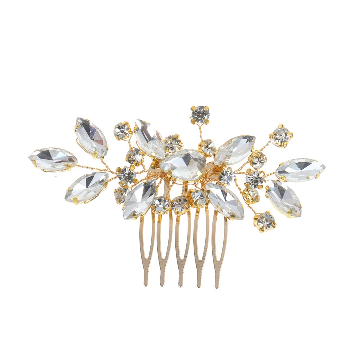 Sweet Flower Rhinestone Bridal Hair Comb Accessory