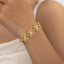 Elegant Floral Alloy Bracelets - Women's Fashionable Luxury Hand Accessories