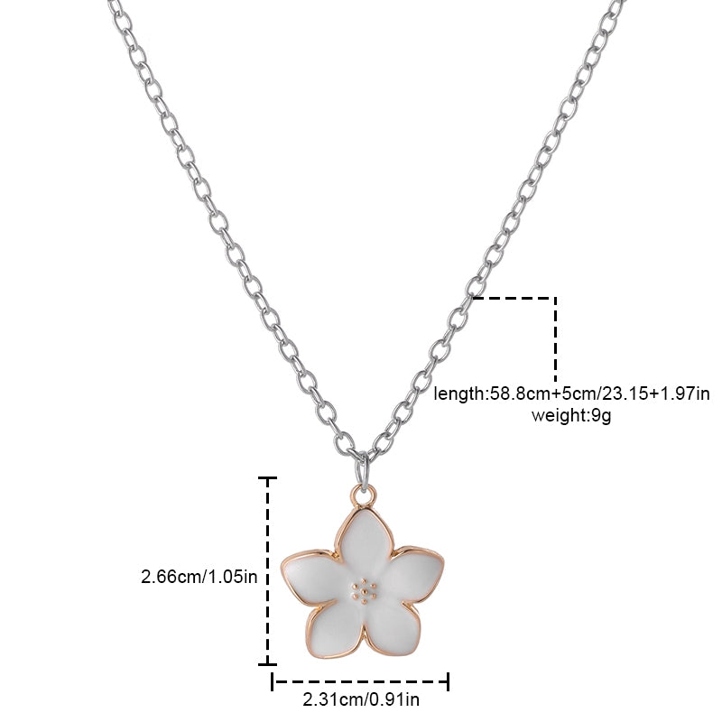 Sweet Sakura Flower Pendant Necklace for Women - Friendship Jewelry Gift