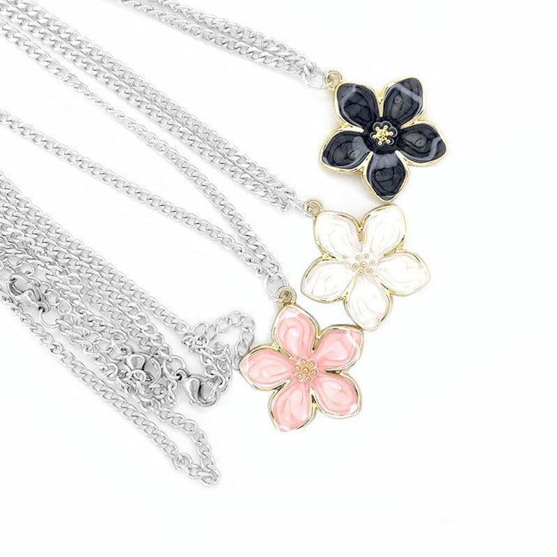 Sweet Sakura Flower Pendant Necklace for Women - Friendship Jewelry Gift