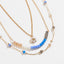 Sweet Floral Crystal Copper Multi-Layer Necklace