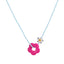 Sweet Flower Acrylic Resin Colorful Beaded Pendant Necklace