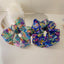 Sweet Floral Watercolor Fabric Hair Tie and Headband Set