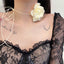 Sweet Pink Floral Choker Necklace for Women