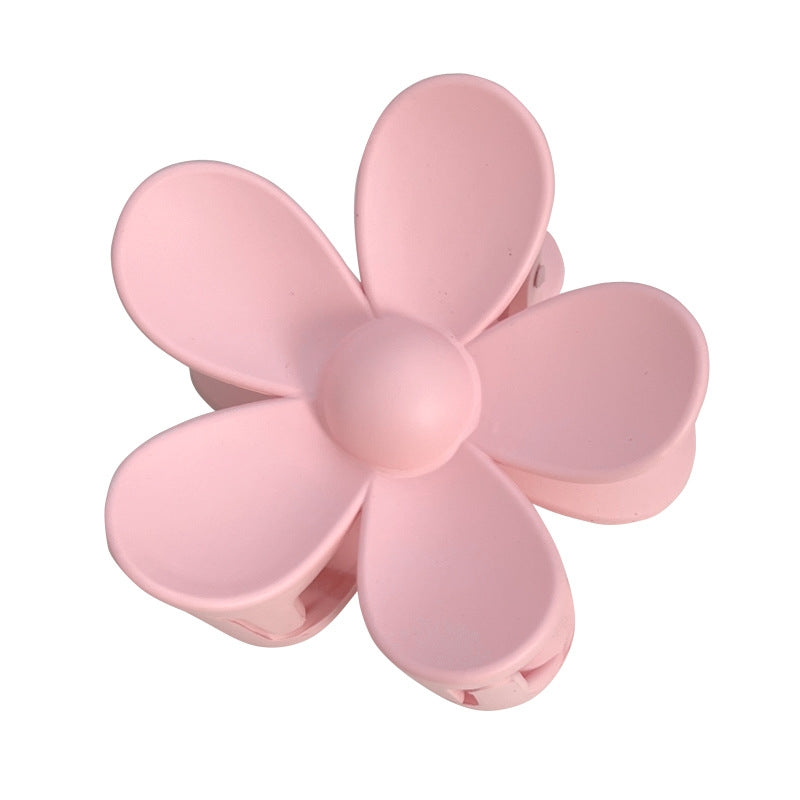 Sweet Matte Flower Resin Hair Claw Clip for Women