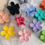 Sweet Matte Flower Resin Hair Claw Clip for Women