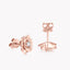 Sweet Flower Rose Gold Moissanite Sterling Silver Ear Studs