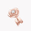 Sweet Flower Rose Gold Moissanite Sterling Silver Ear Studs