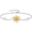 Sterling Silver Sunflower Gemstone Bracelet