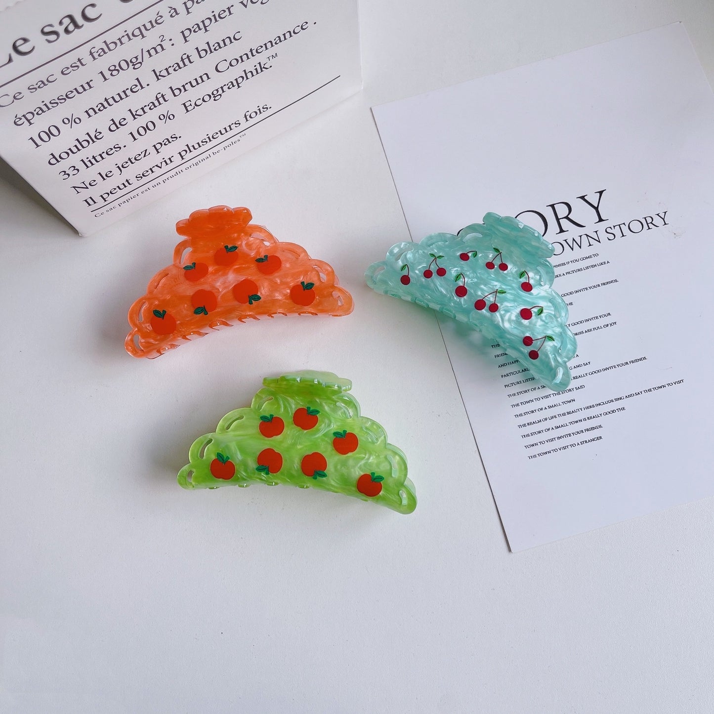 Sweet Fruit Series Acetate Hair Claw Clip