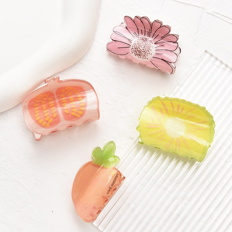 Sweet Fruit Rainbow Acrylic Hair Claw Clip