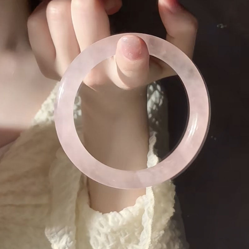 Sweet Geometric Pastel Resin Women's Bangle Bracelet