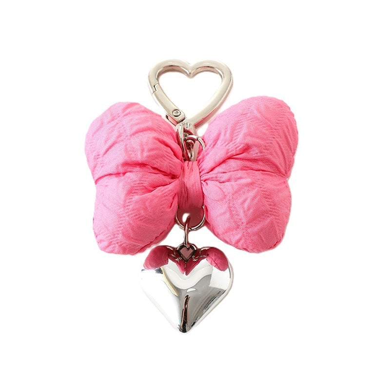 Sweet Heart Bow Knot Macaron Keychain Pendant