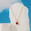 Sweet Heart Shaped Gold Plated Zircon Pendant Necklace