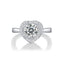 Sweet Heart Moissanite Adjustable Sterling Silver Ring