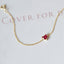 14k Gold Plated Sterling Silver Red Heart Zircon Bracelet - Korean & Japanese Style