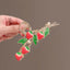 Strawberry Durian Cherry Metal Hair Claw Clip with Imitation Pearl