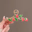 Strawberry Durian Cherry Metal Hair Claw Clip with Imitation Pearl