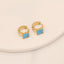 Pentagram Heart Butterfly Stainless Steel Turquoise Stud Earrings