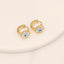Pentagram Heart Butterfly Stainless Steel Turquoise Stud Earrings