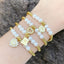 Sweet Heart Imitation Pearl Zircon Beaded Bracelet