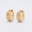 Sweet Round Pearl Zircon Bracelet and Earrings Set - Fashion Jewelry for Women