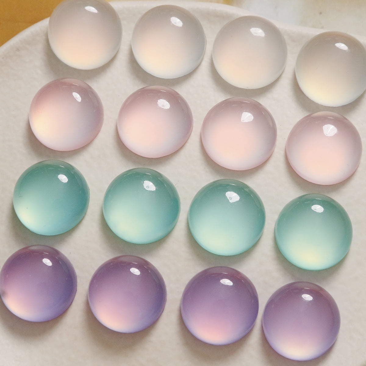 Sweet Round Jelly Resin DIY Accessories for Earrings, Hair Clips, and Phone Cases