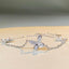 Sweet Shiny Butterfly Sterling Silver Moissanite Bracelet