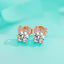 Sweet Bow Knot Sterling Silver Moissanite Stud Earrings