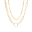 Sweet Simple Vintage Circle Alloy Layered Women's Necklace Set